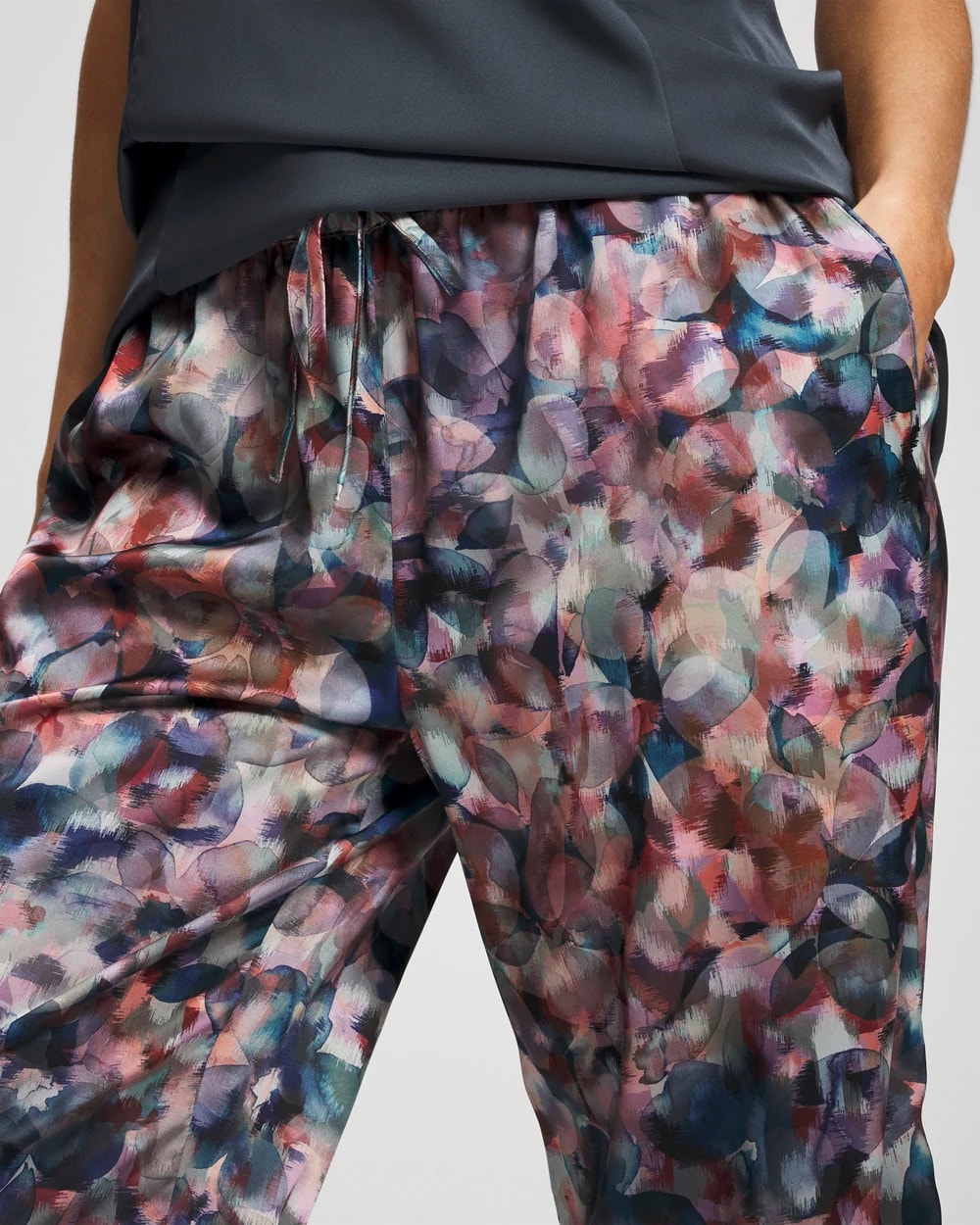 Piped Pajama Pant - PETAL MOSAIC PETROL | Soma on sale