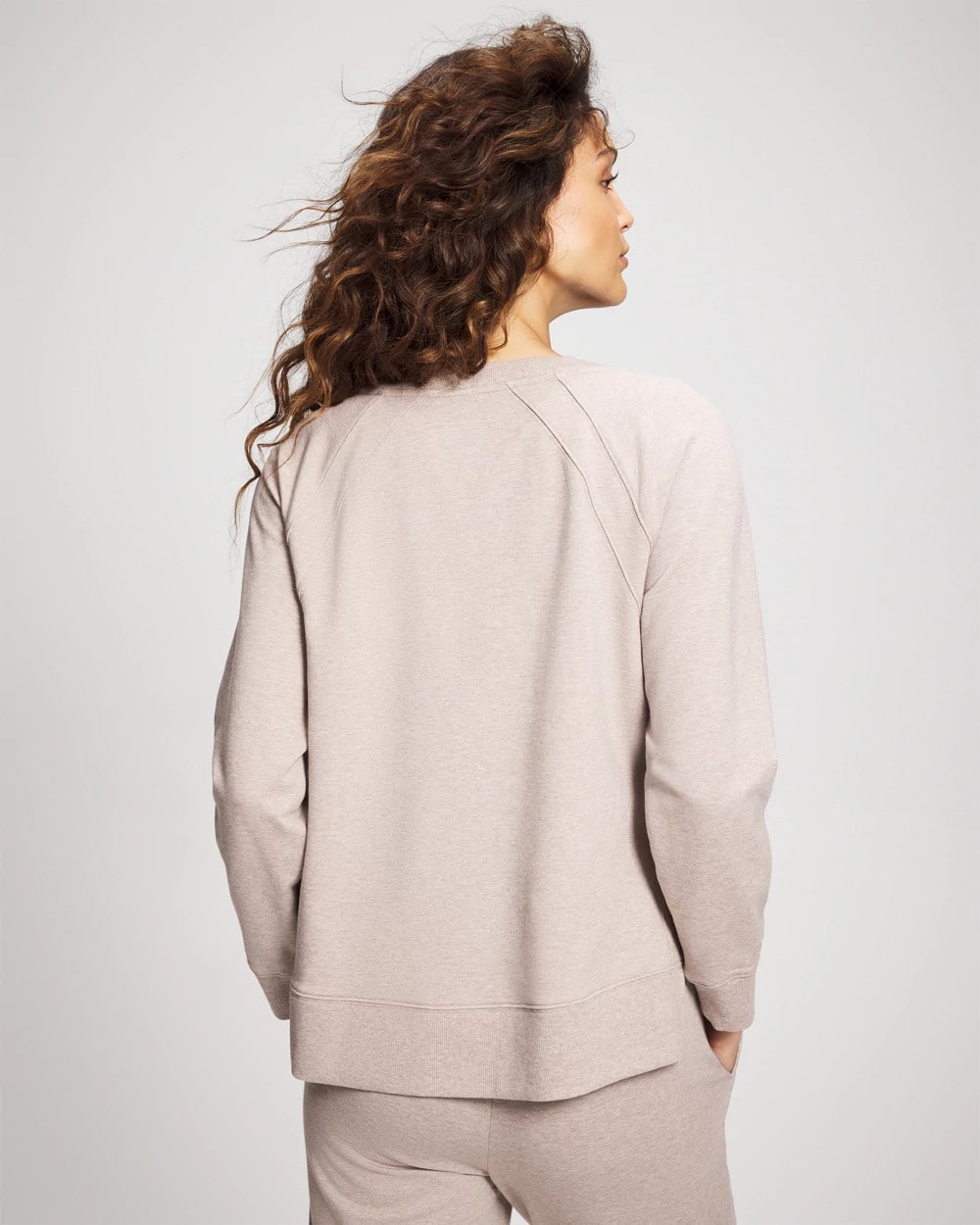 Essential Terry Crewneck Sweatshirt - HEATHER MINK | Soma Online