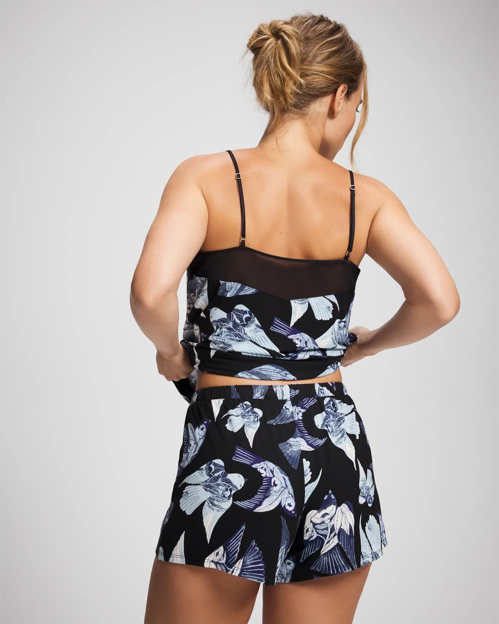 Satin Trim Pajama Short - WHIMSICAL WINGS BLK MID | Soma sale