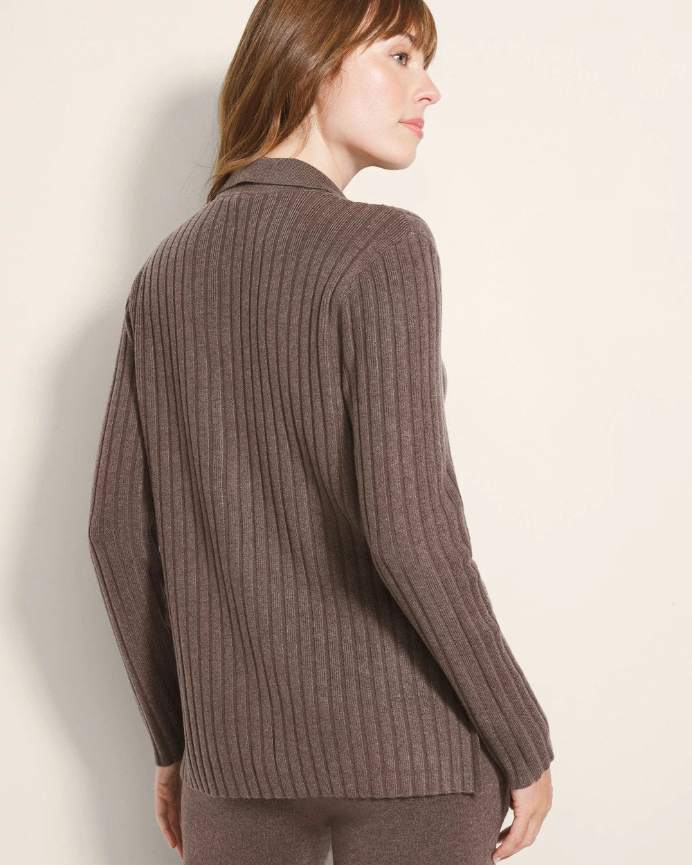 Button-Up Sweater - HEATHER COCOA | Soma outlet
