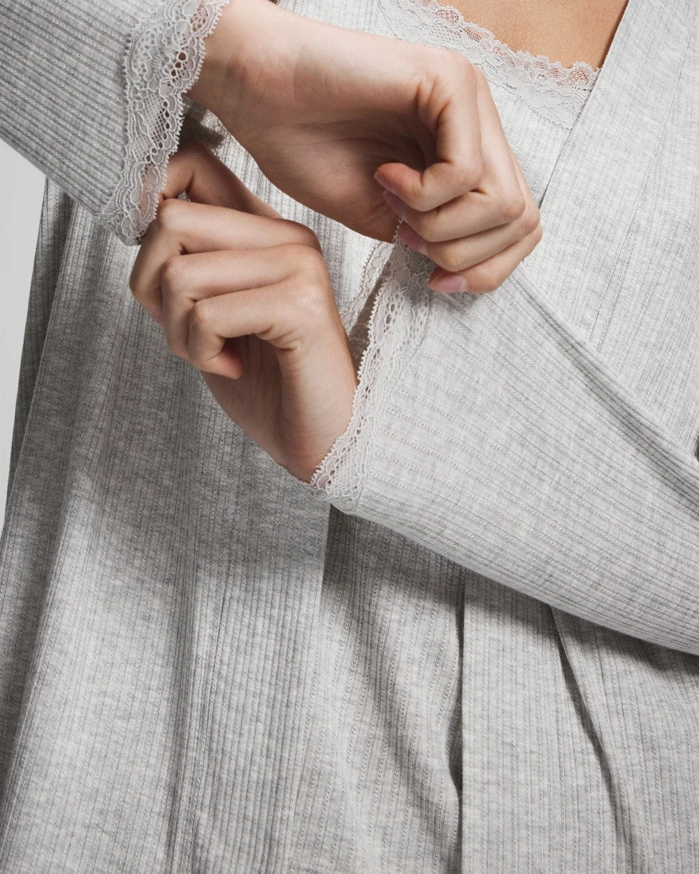 Pointelle Pajama Cardi - HEATHER FROST | Soma discount