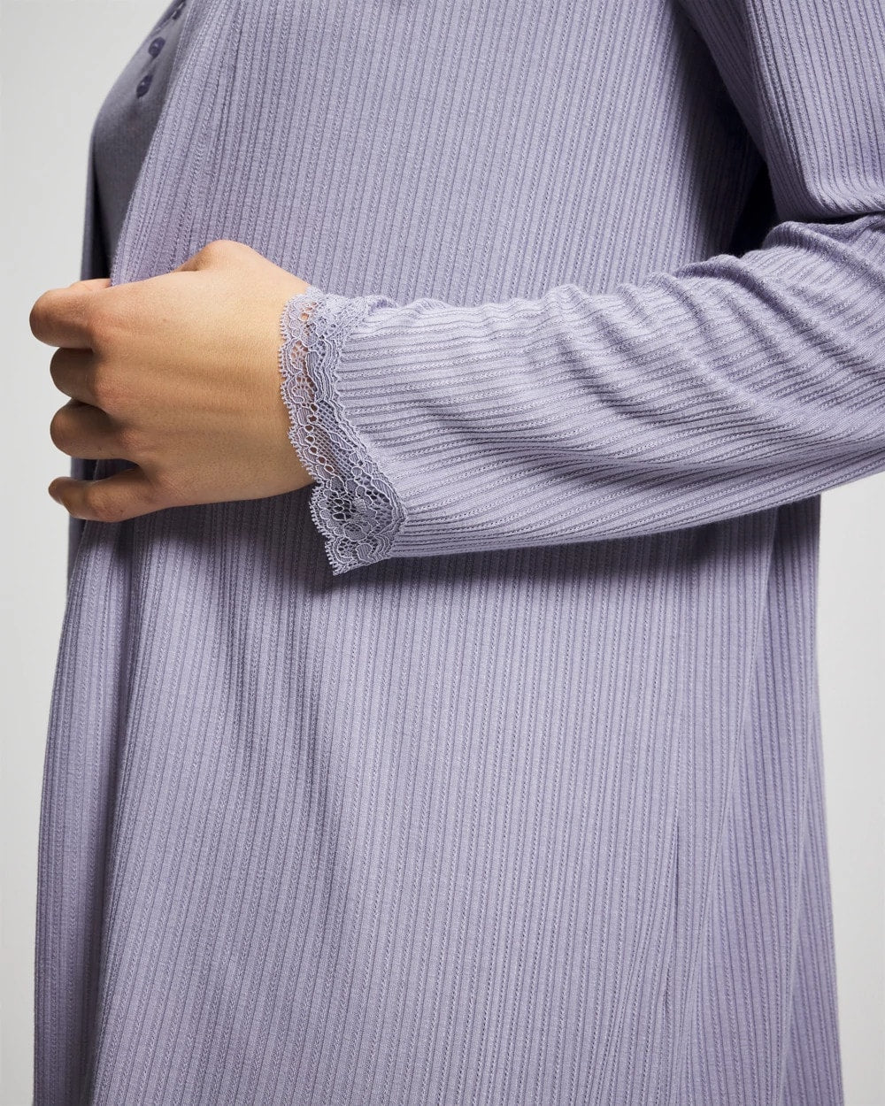 Pointelle Pajama Cardi - LAVENDER CLOUD | Soma Online