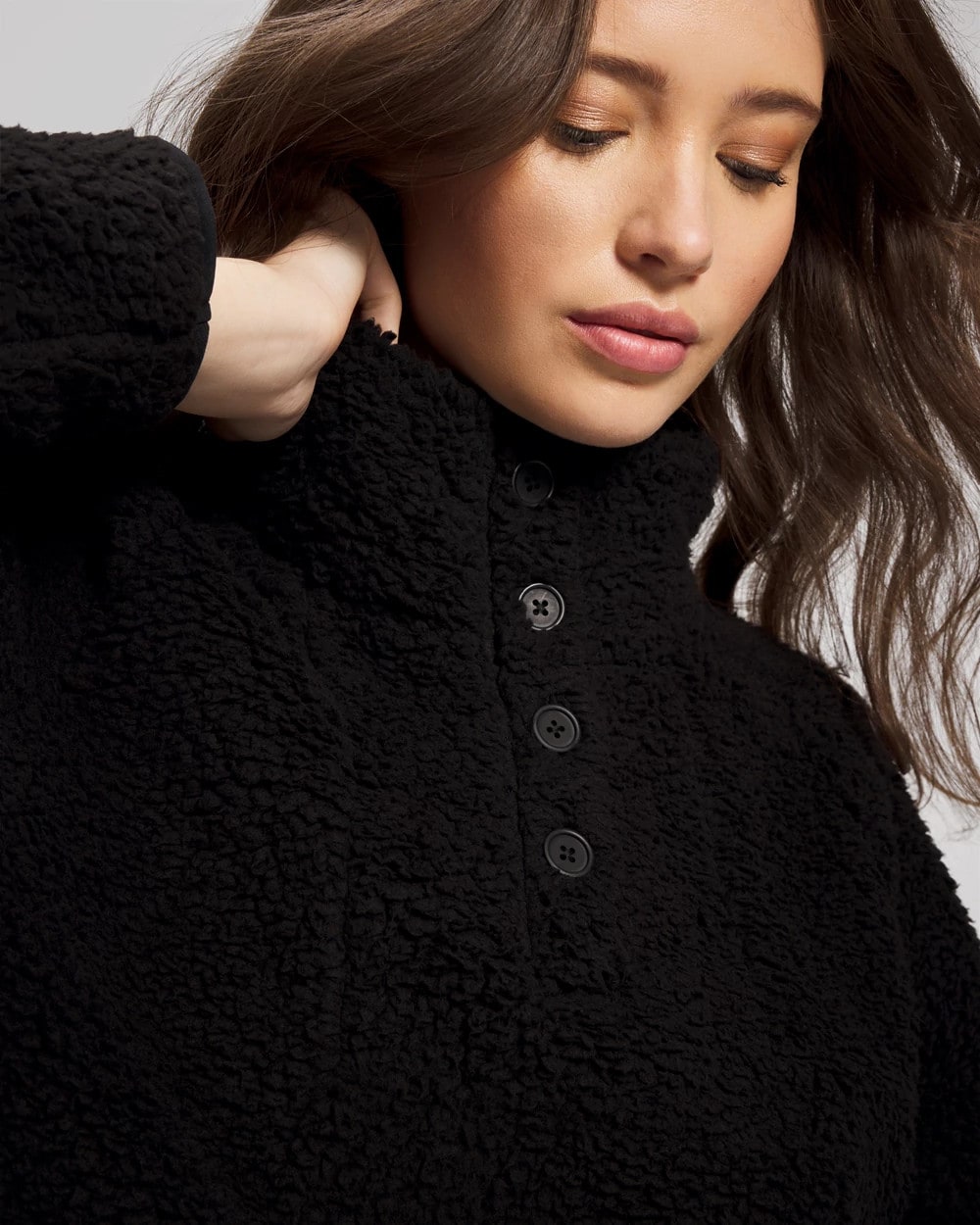 Sherpa Pullover - BLACK | Soma for sale