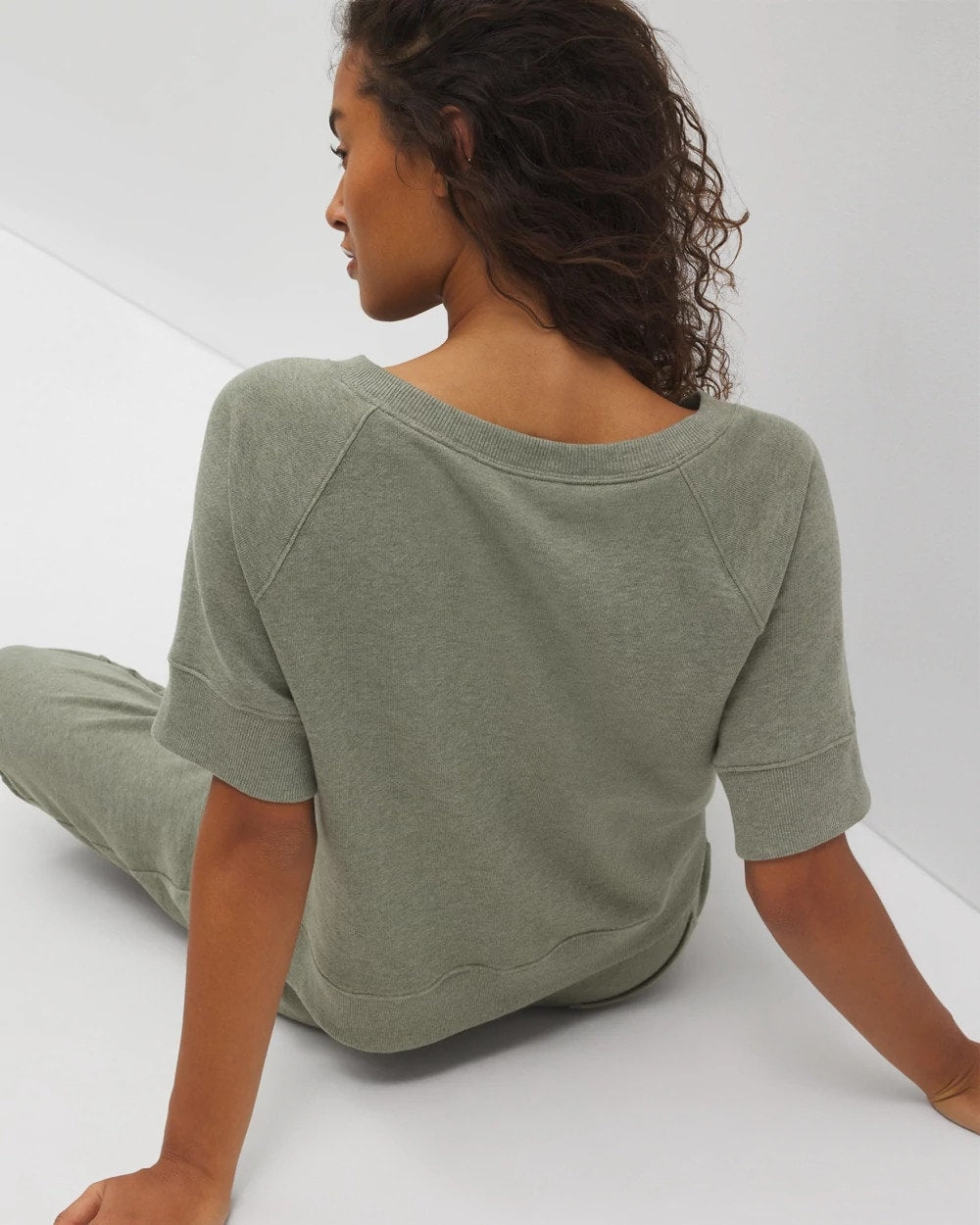 Cotton Terry Dolman Top - HEATHER HIGHLANDS | Soma Online