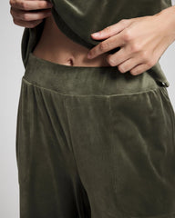 Velour Straight Leg Pants - DARK SAGE | Soma near me