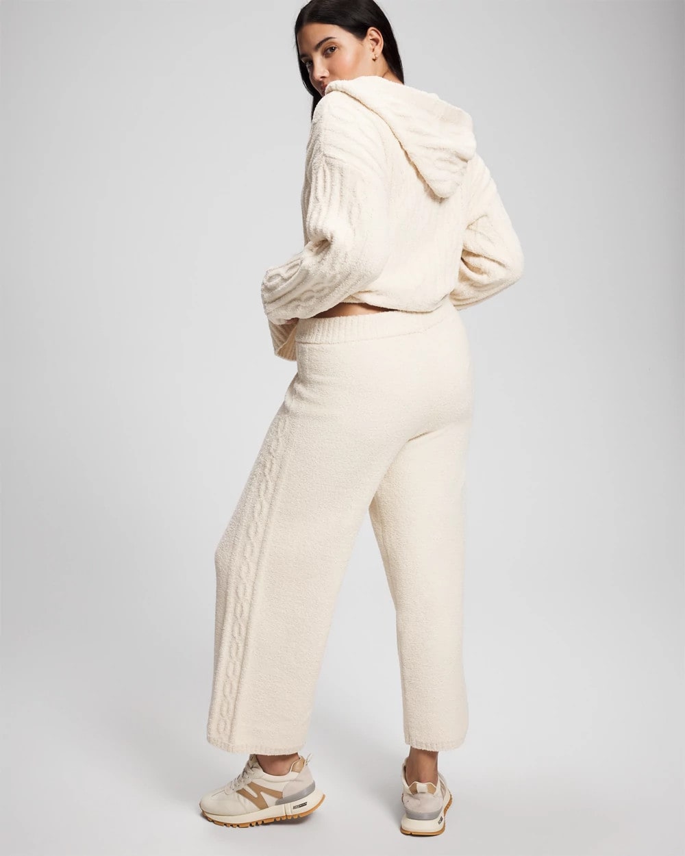 Cable Knit Plush Ankle Pant - PARCHMENT | Soma sale