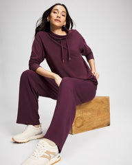 Ultrasoft Fleece Straight Leg Pant - MERLOT | Soma Online