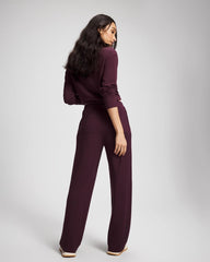 Ultrasoft Fleece Straight Leg Pant - MERLOT | Soma Online