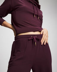 Ultrasoft Fleece Straight Leg Pant - MERLOT | Soma Online