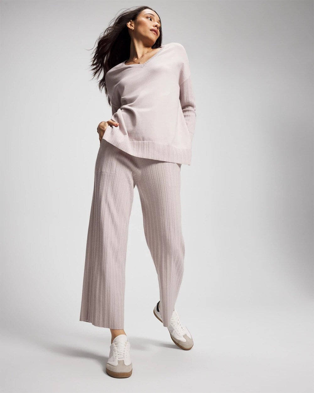 Premier Knit Rib Straight Leg Pant - GRAY GLASS | Soma discount