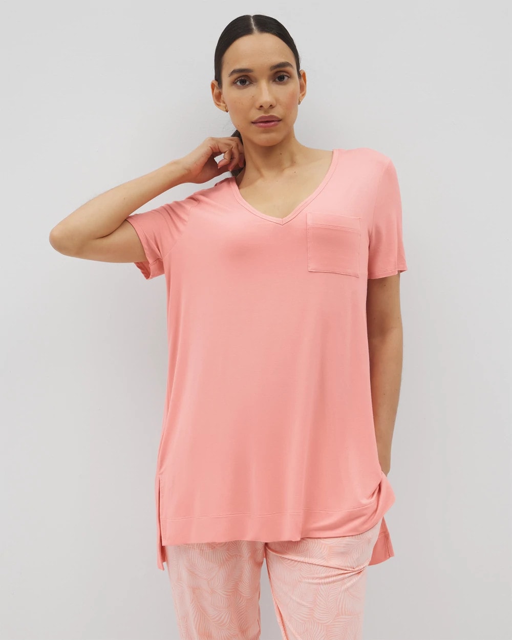 Short Sleeve Pajama Tunic Tee - PALOMA GLOW | Soma Online