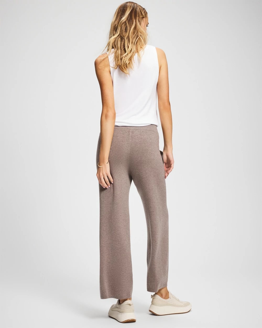 Premier Knit Sweater Wide Leg Pant - HEATHER FAWN | Soma outlet