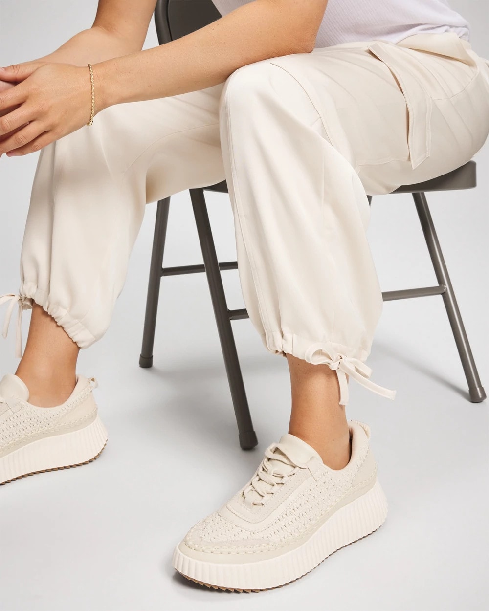 Satin Relaxed Cargo Pant - PARCHMENT | Soma near me