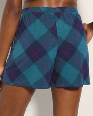 Pajama Shorts - BUNDLE UP PLAID BIAS TEAL | Soma discount
