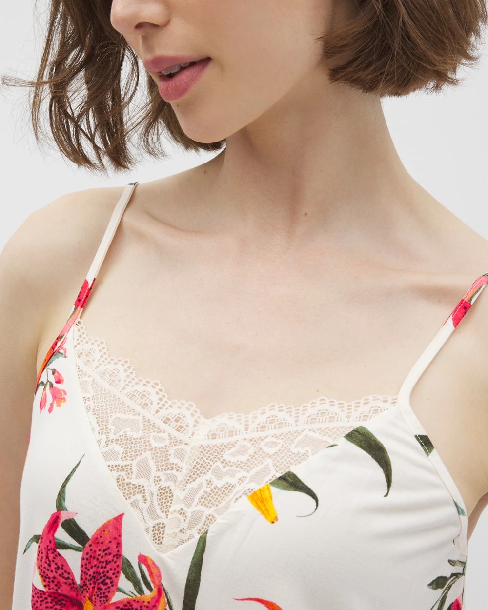 Lace Trim Pajama Cami - LE TIGRE FLORA CHAMPAGNE | Soma for sale