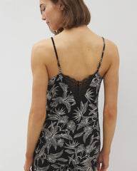 Lace Trim Pajama Cami - PLUMERIA BLOOMS BLK CH | Soma on sale
