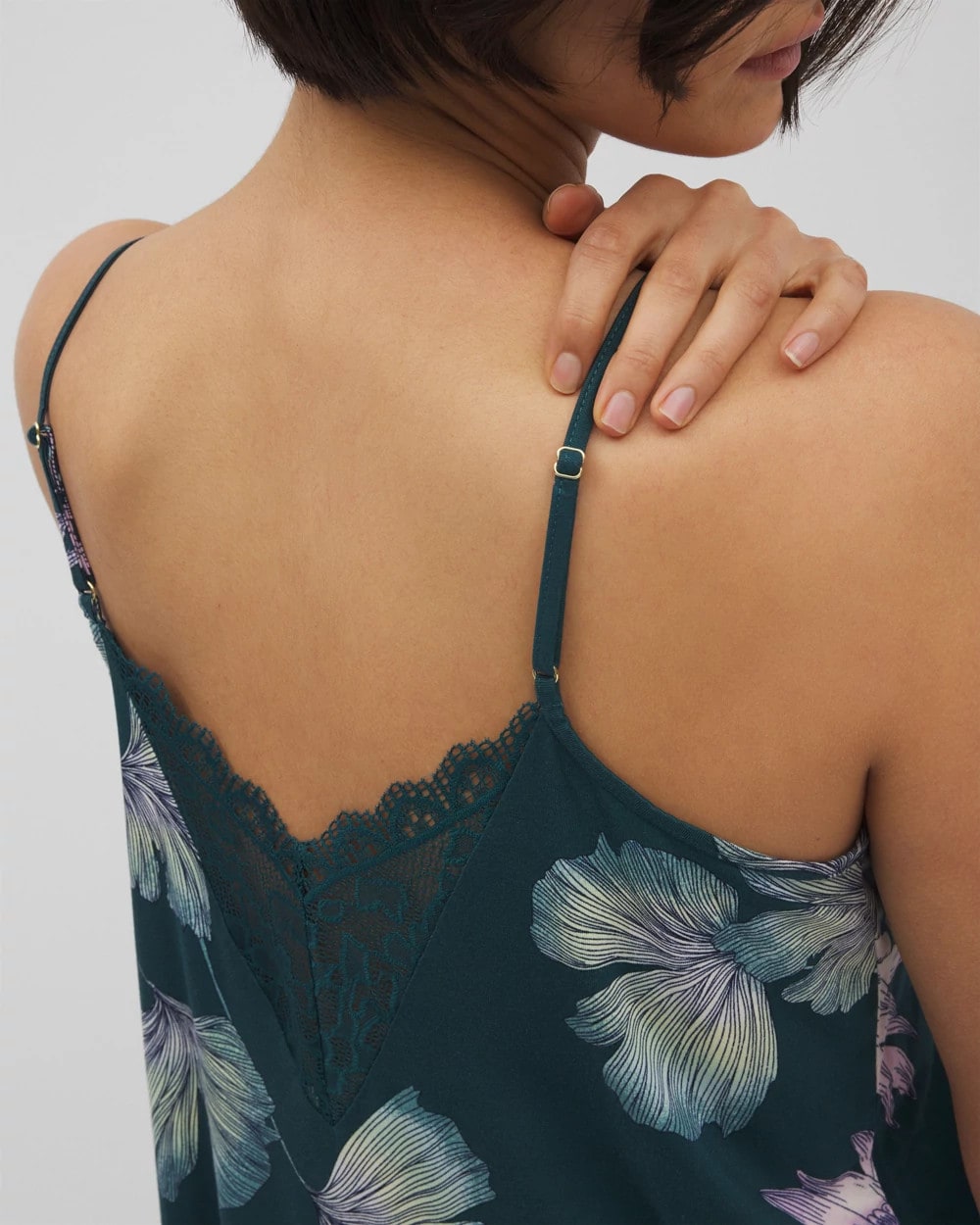 Lace Trim Pajama Cami - HAVEN BOTANICAL DARK SEA | Soma sale