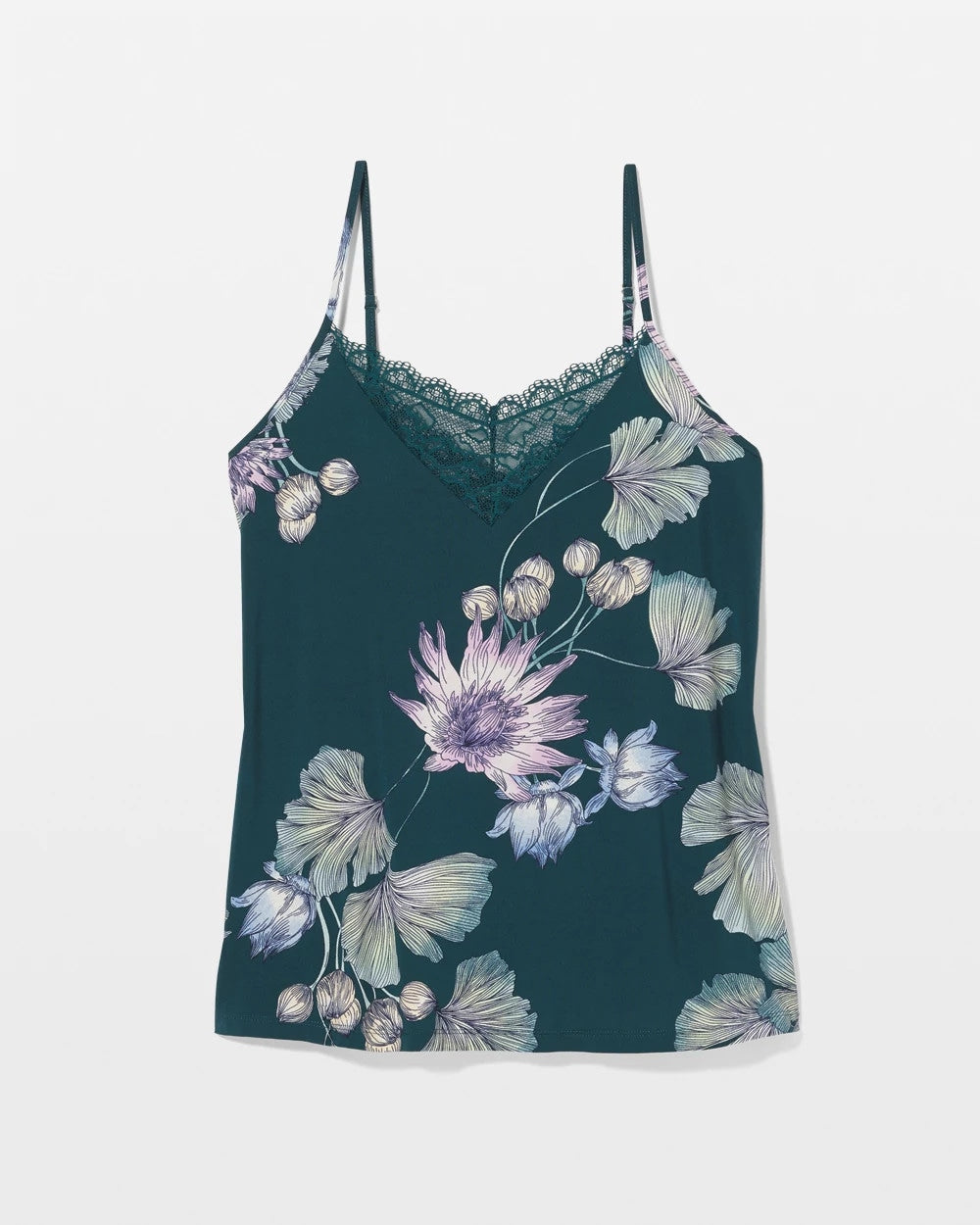 Lace Trim Pajama Cami - HAVEN BOTANICAL DARK SEA | Soma sale