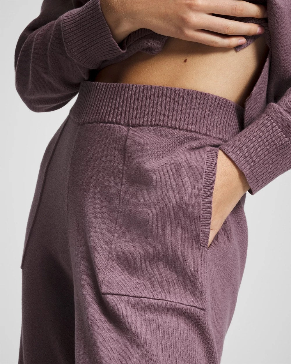 Cotton Sweater Crop Pant - PURPLE FLINT | Soma discount