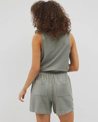 Crinkle Knit 5 Inch Short - RESTORATION GREEN | Soma on sale