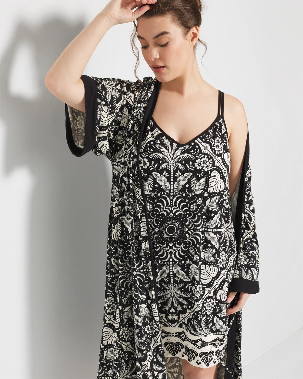Short Robe - AMAZONIA TILE BLACK | Soma Online
