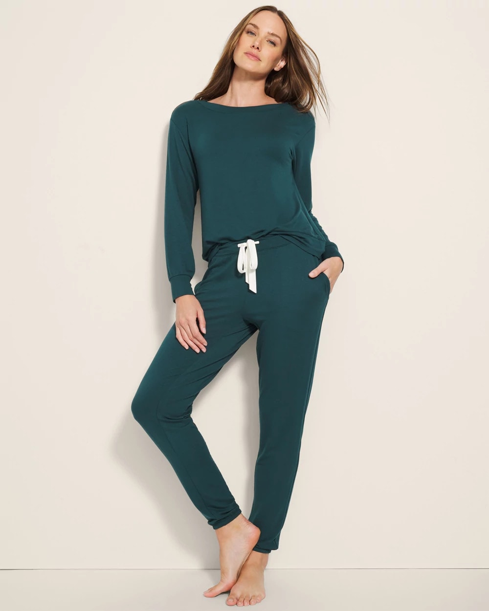 Banded Ankle Pajama Pant - DEEP TEAL | Soma discount