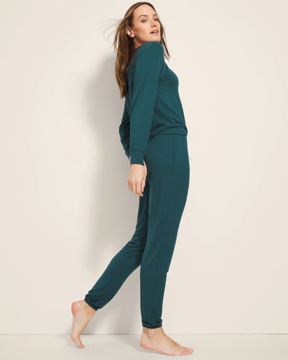 Banded Ankle Pajama Pant - DEEP TEAL | Soma discount