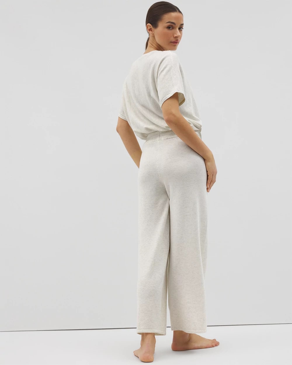 Sweater Wide-Leg Crop Pant - HEATHER CRYSTAL | Soma near me