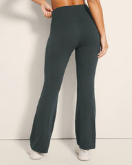 24/7 High-Waist Mini Flare Leggings - DARK EVERGLADE | Soma on sale