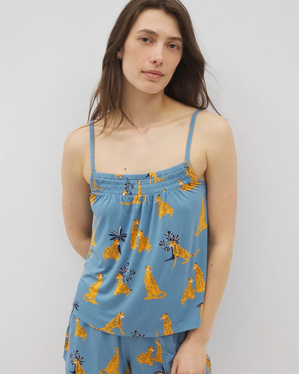 Smocked Pajama Cami - FELINE FUN BLUE HEAVEN | Soma outlet