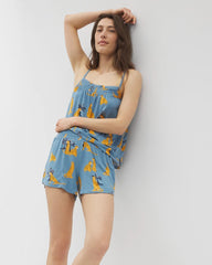 Smocked Pajama Cami - FELINE FUN BLUE HEAVEN | Soma outlet