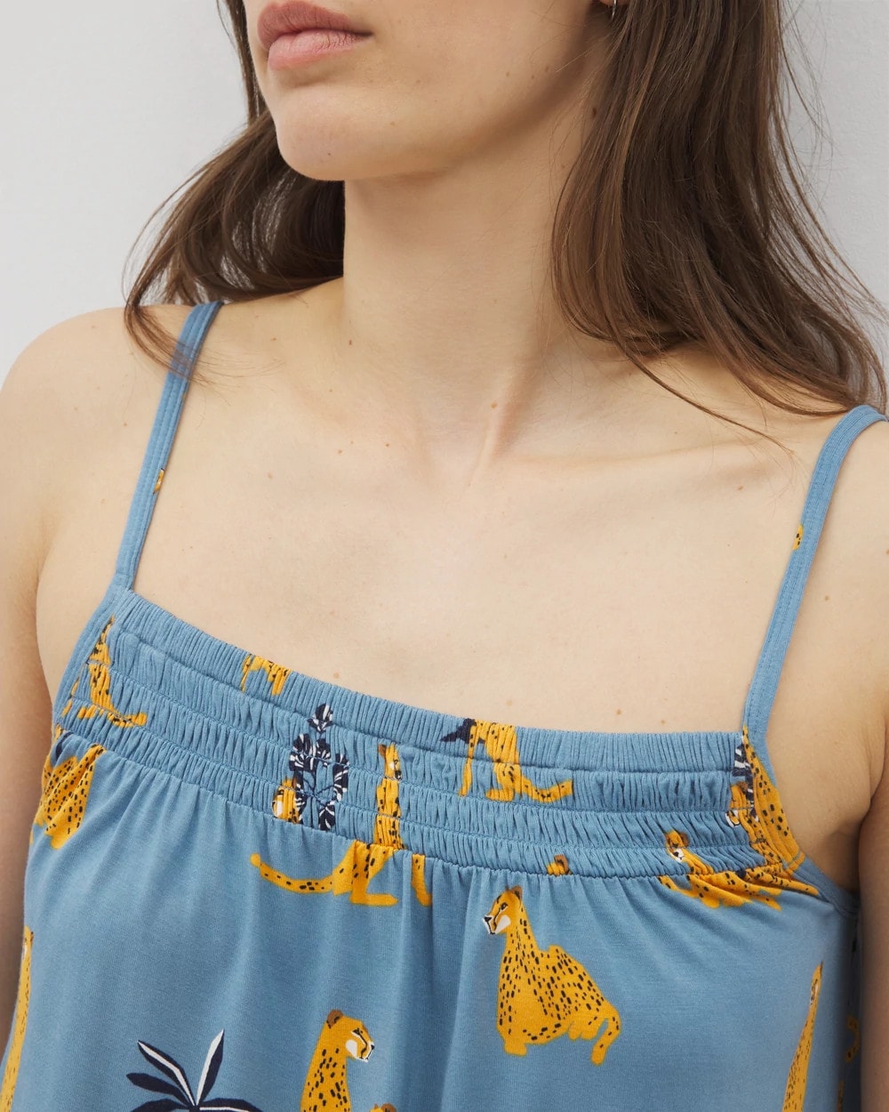 Smocked Pajama Cami - FELINE FUN BLUE HEAVEN | Soma outlet