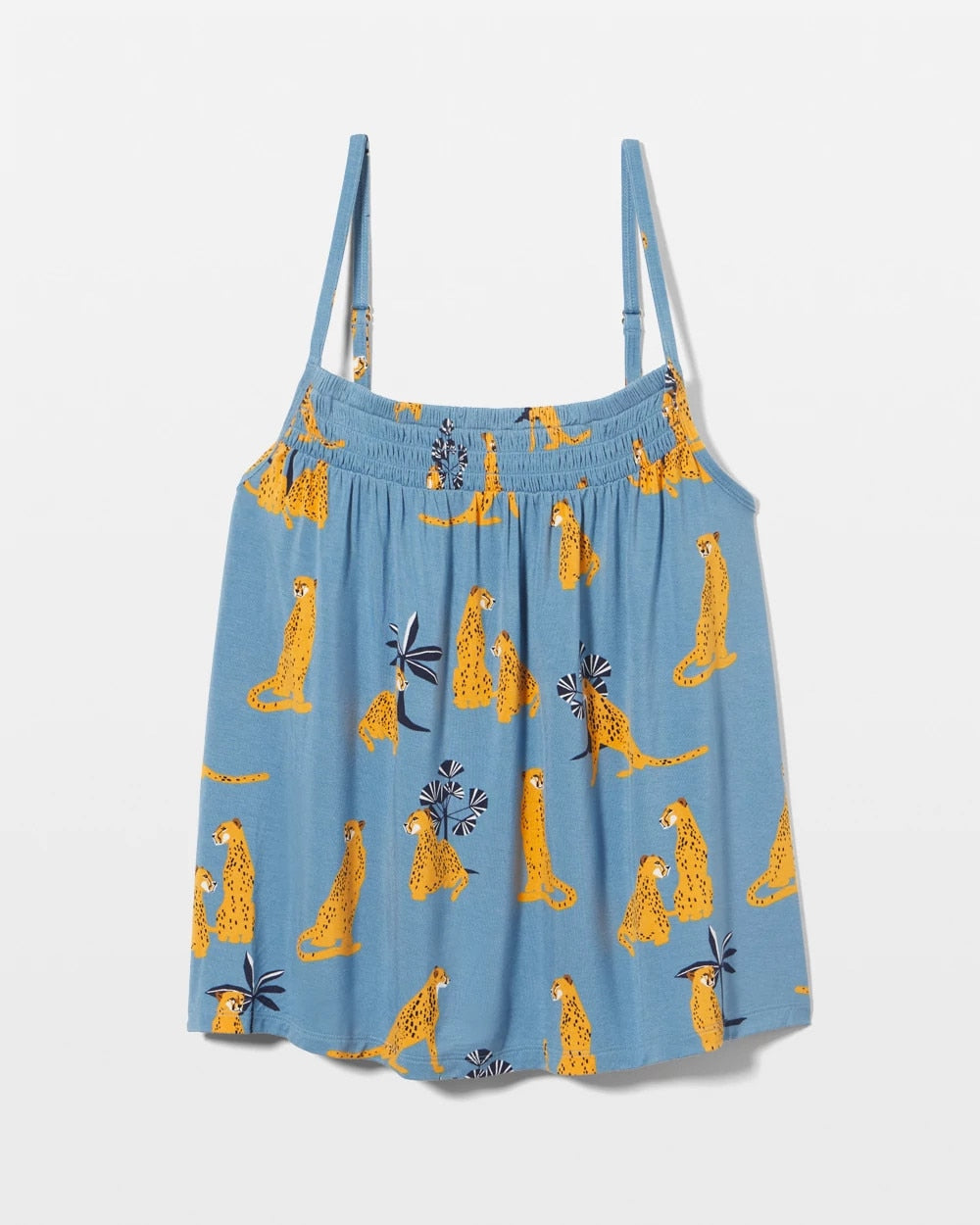 Smocked Pajama Cami - FELINE FUN BLUE HEAVEN | Soma outlet