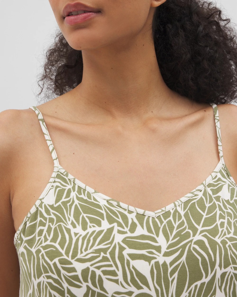 V-Neck Pajama Cami - PALMTASTIC VETIVER/CHAMP | Soma outlet