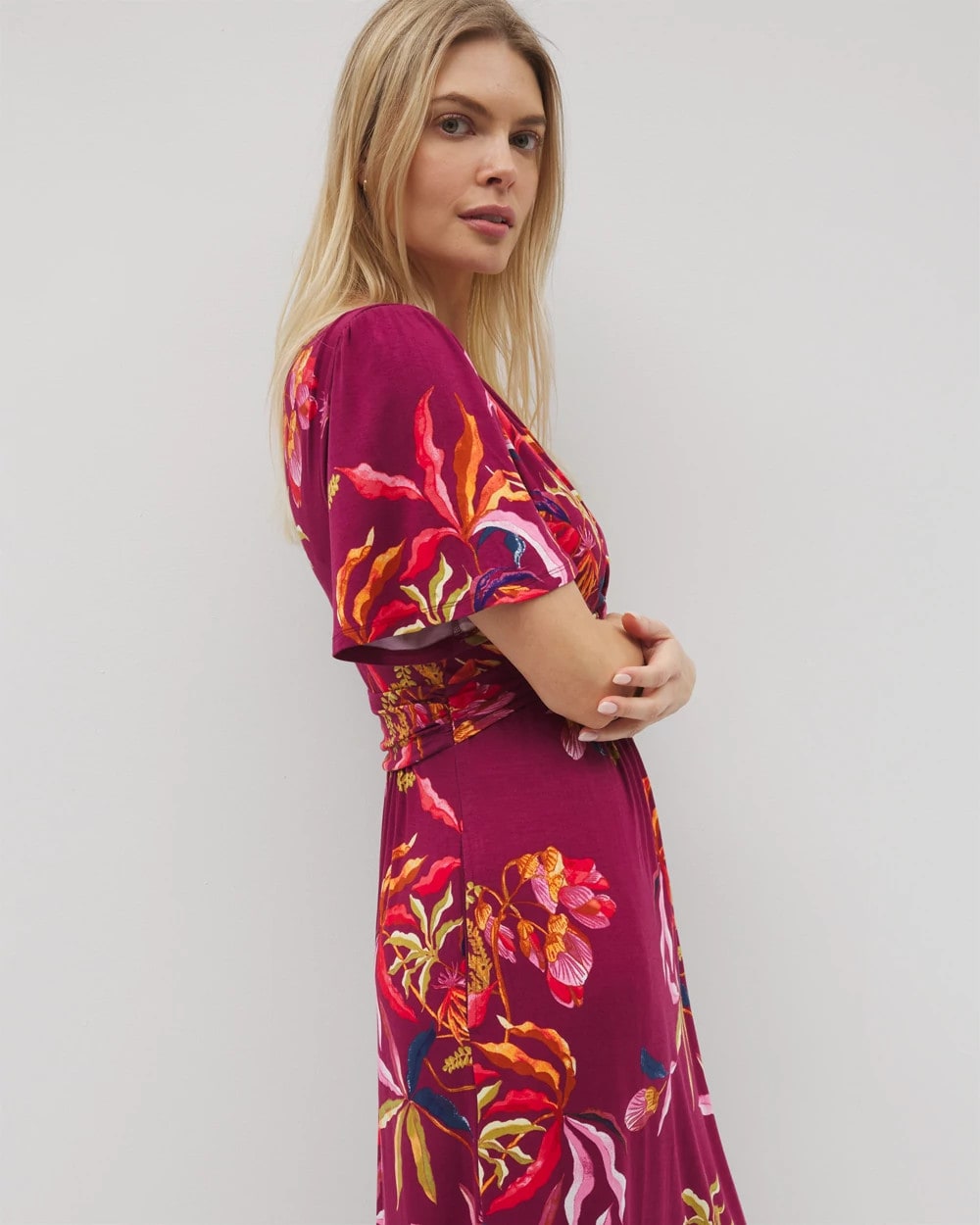 Pamilla Midi Bra Dress - SUNRISE FLORA RED BEAUTY | Soma Online