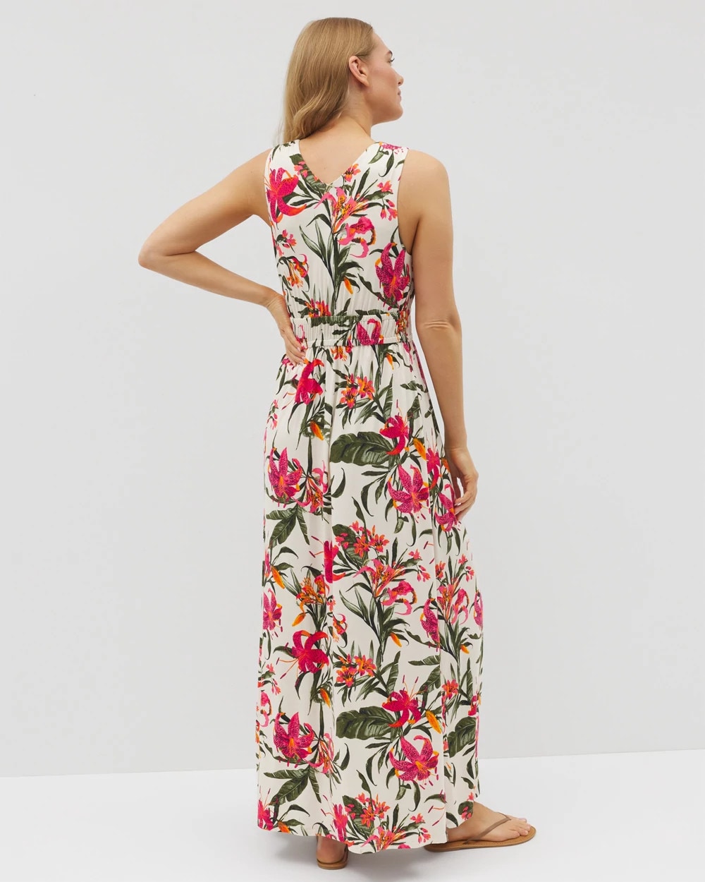 Riviera Surplice Maxi Bra Dress - LE TIGRE TROPIC PARCHMENT | Soma for sale