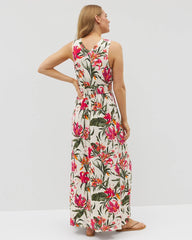 Riviera Surplice Maxi Bra Dress - LE TIGRE TROPIC PARCHMENT | Soma for sale