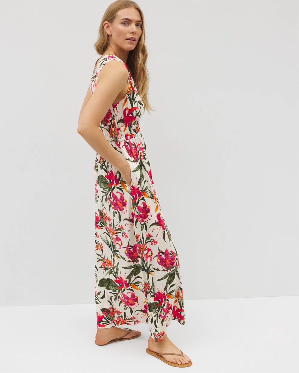 Riviera Surplice Maxi Bra Dress - LE TIGRE TROPIC PARCHMENT | Soma for sale