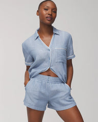 Pajama Shorts - CROSSDYE VINTAGE INDIGO | Soma Online