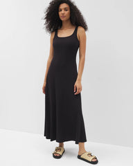 Rib Square Neck Lounge Dress - BLACK | Soma near me