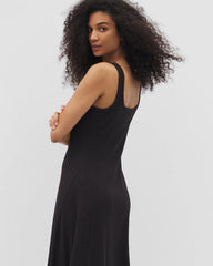 Rib Square Neck Lounge Dress - BLACK | Soma near me