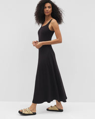 Rib Square Neck Lounge Dress - BLACK | Soma near me