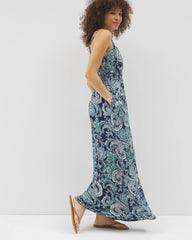 Paradiso Maxi Bra Dress - SHOW OFF PAISLEY NAVY | Soma for sale