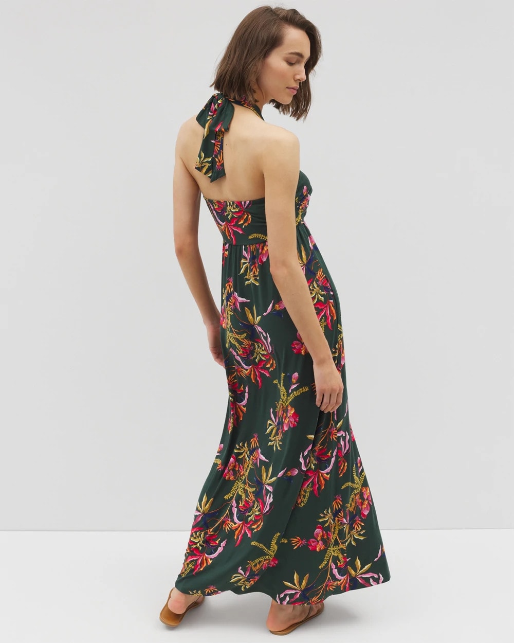 Retreat Maxi Bra Dress - SUNRISE FLORA M EMERALD | Soma Online