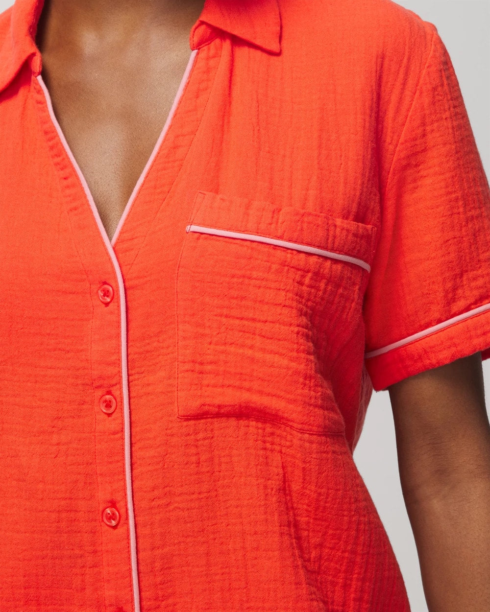 Short-Sleeve Pajama Top - ISLAND GUAVA | Soma outlet