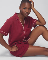 Short-Sleeve Pajama Top - VERMILLION | Soma near me