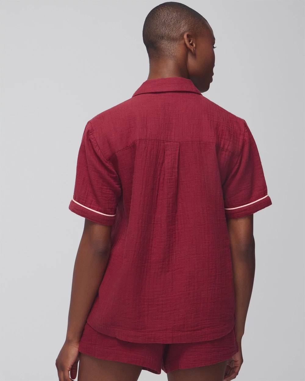 Short-Sleeve Pajama Top - VERMILLION | Soma near me