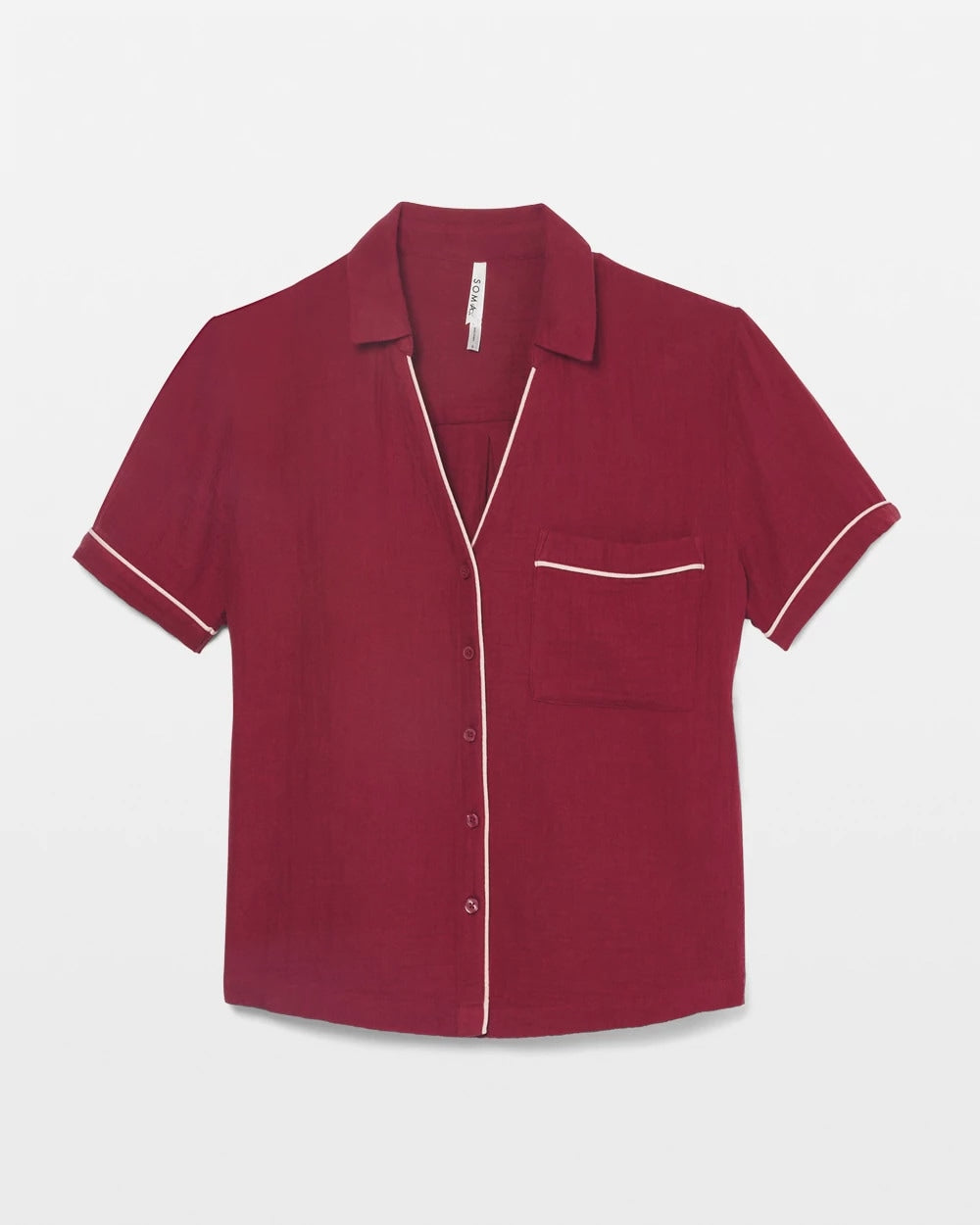 Short-Sleeve Pajama Top - VERMILLION | Soma near me