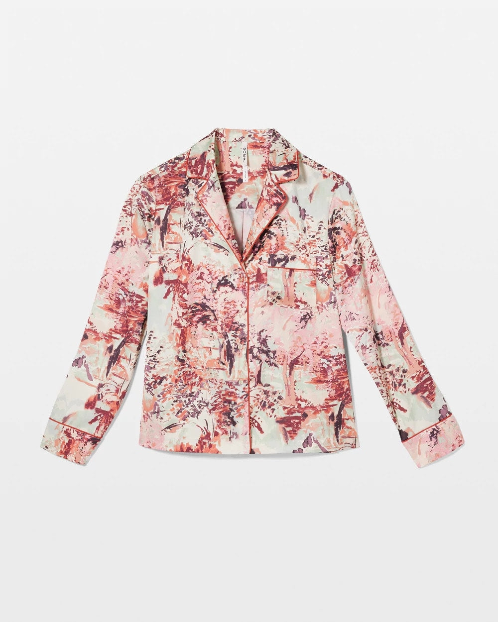 Long-Sleeve Notch Collar Pajama Top - WALK IN THE PARK M CHAMP | Soma on sale