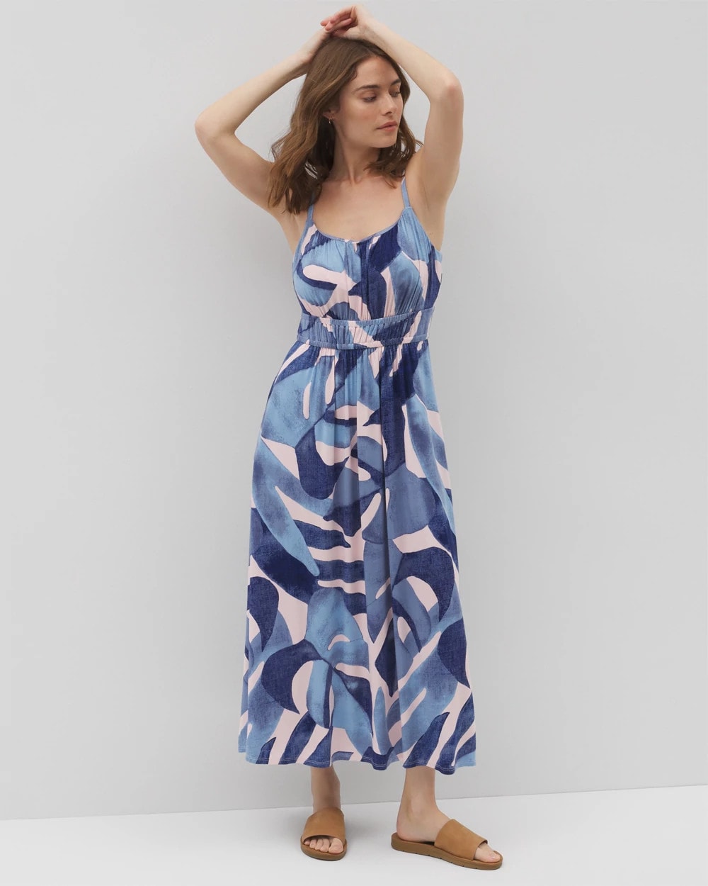 Soft Jersey Paradiso Midi Bra Dress - TROPICAL BREEZE GRAND SKY | Soma Online